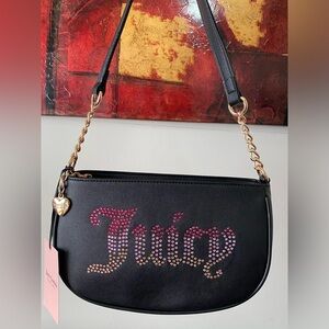 Juicy Couture Shoulder Bag- Black with Rhinestones